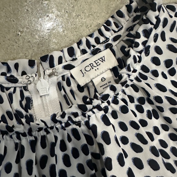 J. Crew Navy and White Polka Dot Midi Dress Size 6 - Picture 5 of 5